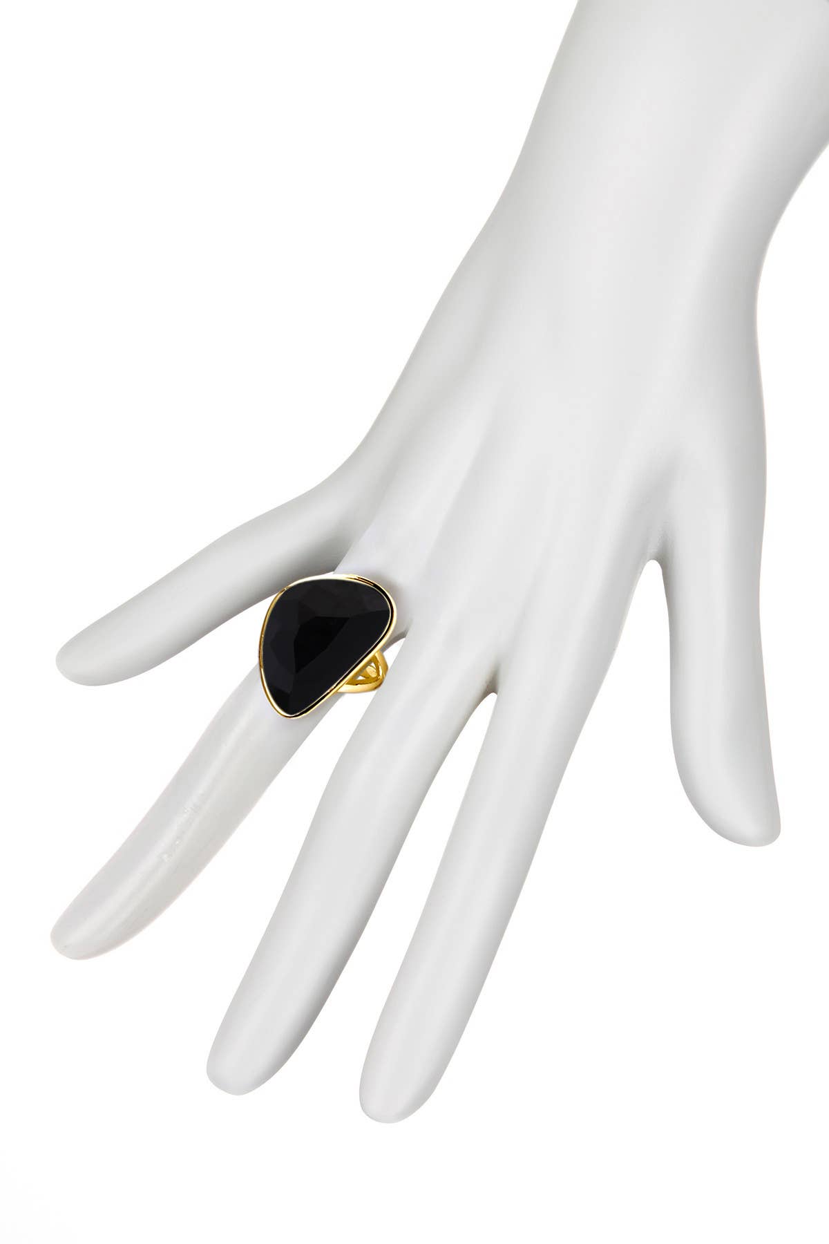 Zoey Simmons - Vente Bague de cocktail/de cérémonie - Bague tendance en onyx noir - GF1