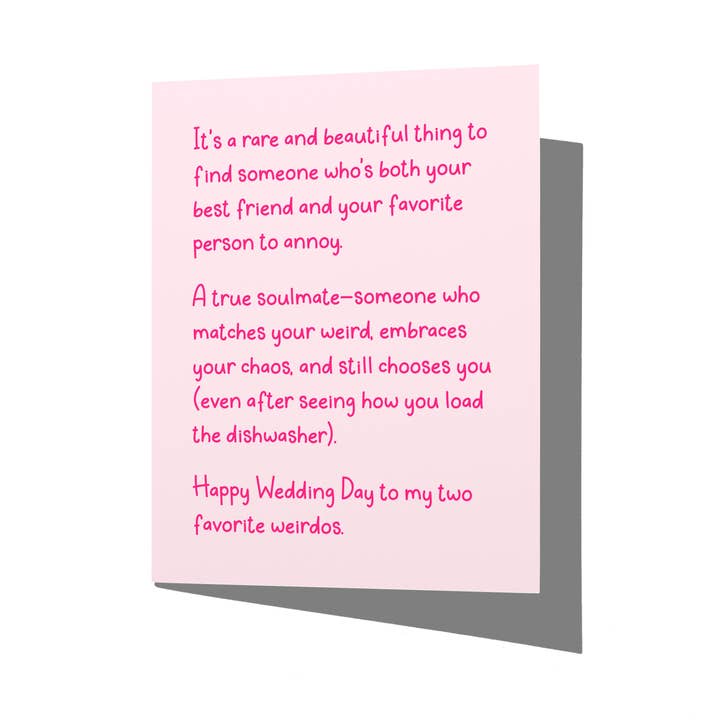 Biglietto di auguri di matrimonio divertente per la persona preferita per la vendita all'ingrosso da parte di La Folie Press