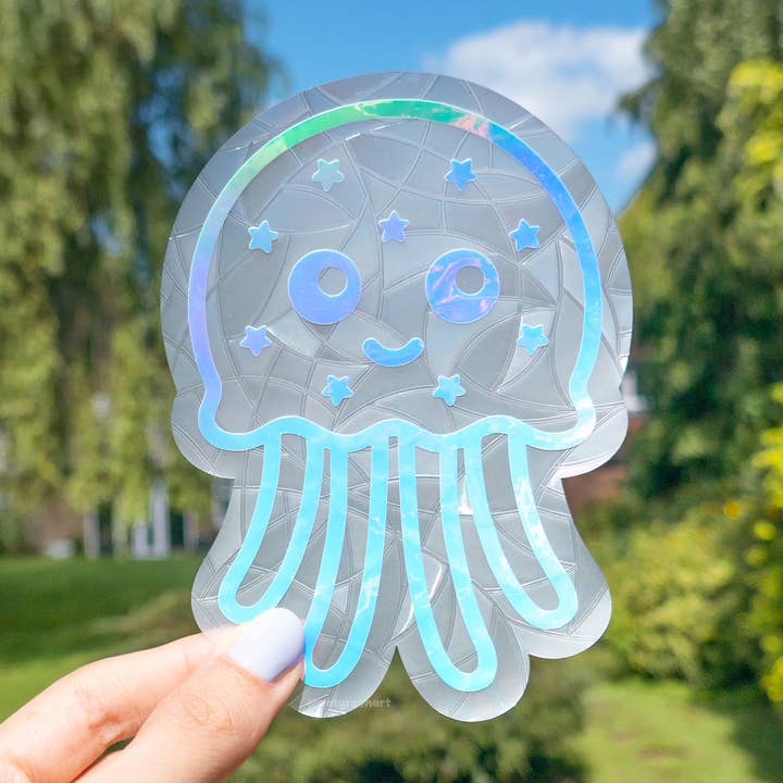 NatGreenArt - Wholesale Suncatcher - Jellyfish Suncatcher Window Sticker (Rainbow Maker)0