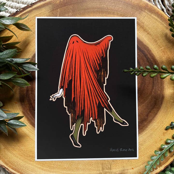 Holli Rose Art - Wholesale Art Print - Vintage Dancing Sheet Ghost Art PrintÂ
