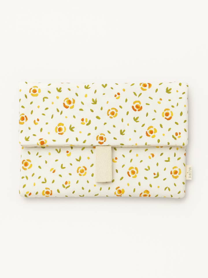 Personligt anpassningsbart bokfodral för kvinna i bomullsgaze med blommor för wholesale av MAZZANNE