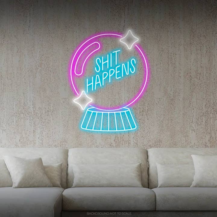 Magic sphere shit happens LED neon for wholesale by Helloneon