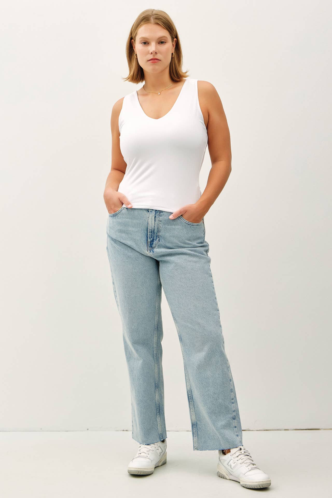 Be Cool - Wholesale Tank Top - Women's - PLUS [SOFT CORE] BASIC V-NECK F AND B TANK 9