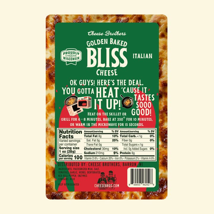 Cheese Brothers - Wholesale Cheese - Italian Golden Baked Bliss Cheese *New Release*