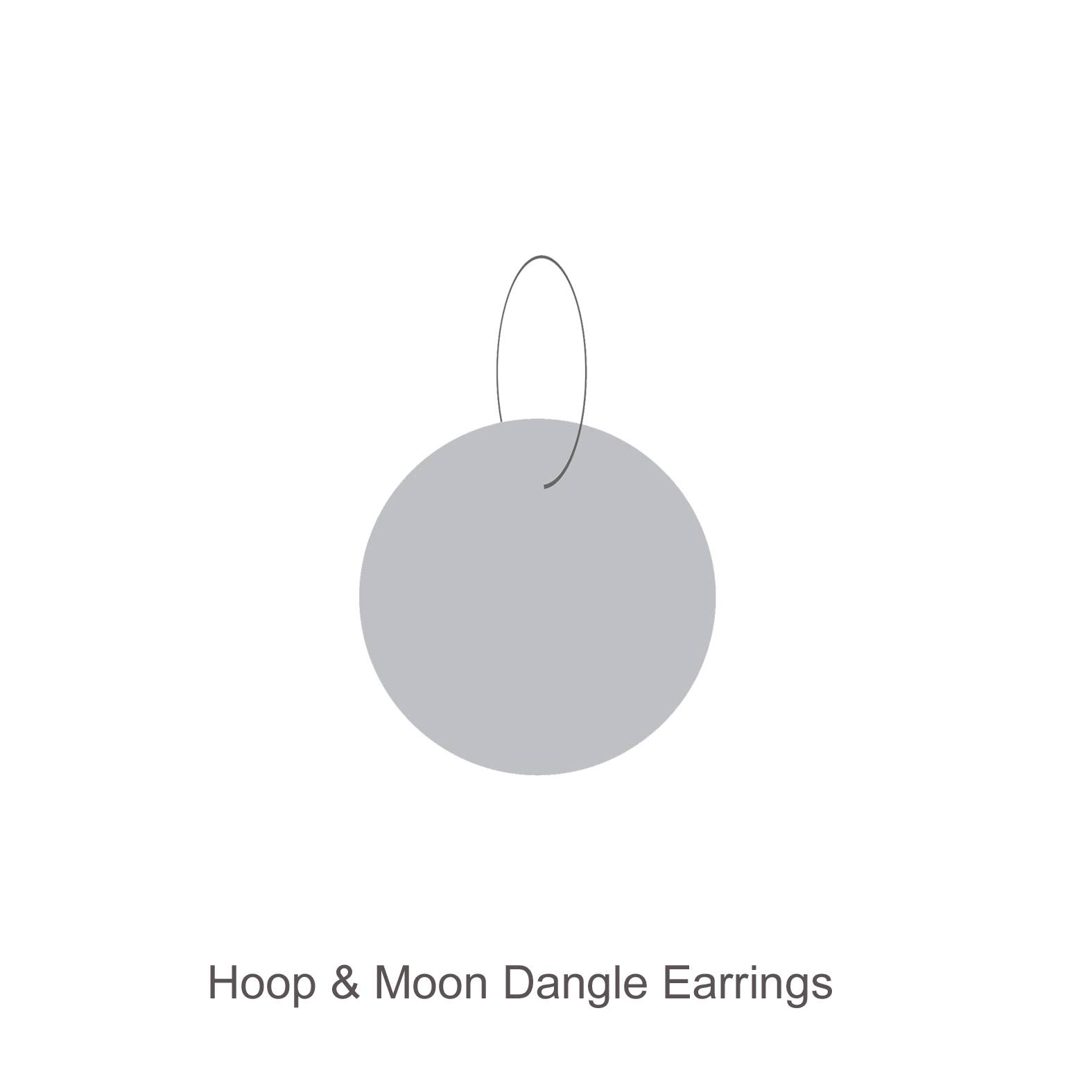Silky Moons Jewelry – wholesale Dangle earrings – Hoop & Moon Dangle Earrings