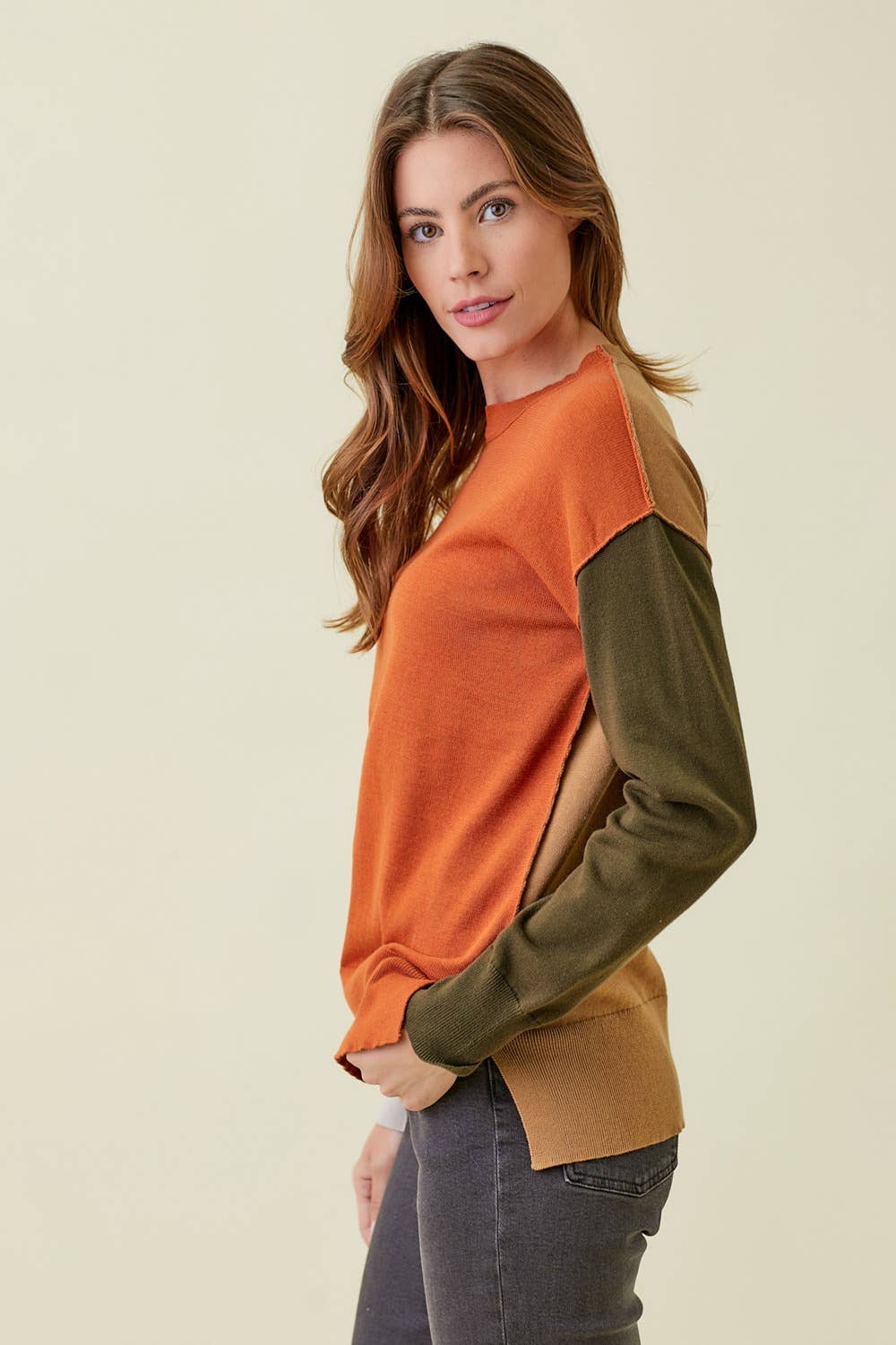 Mystree – Engroshandel Pullover - Dame – 57638 Color Block Pullover Sweater2