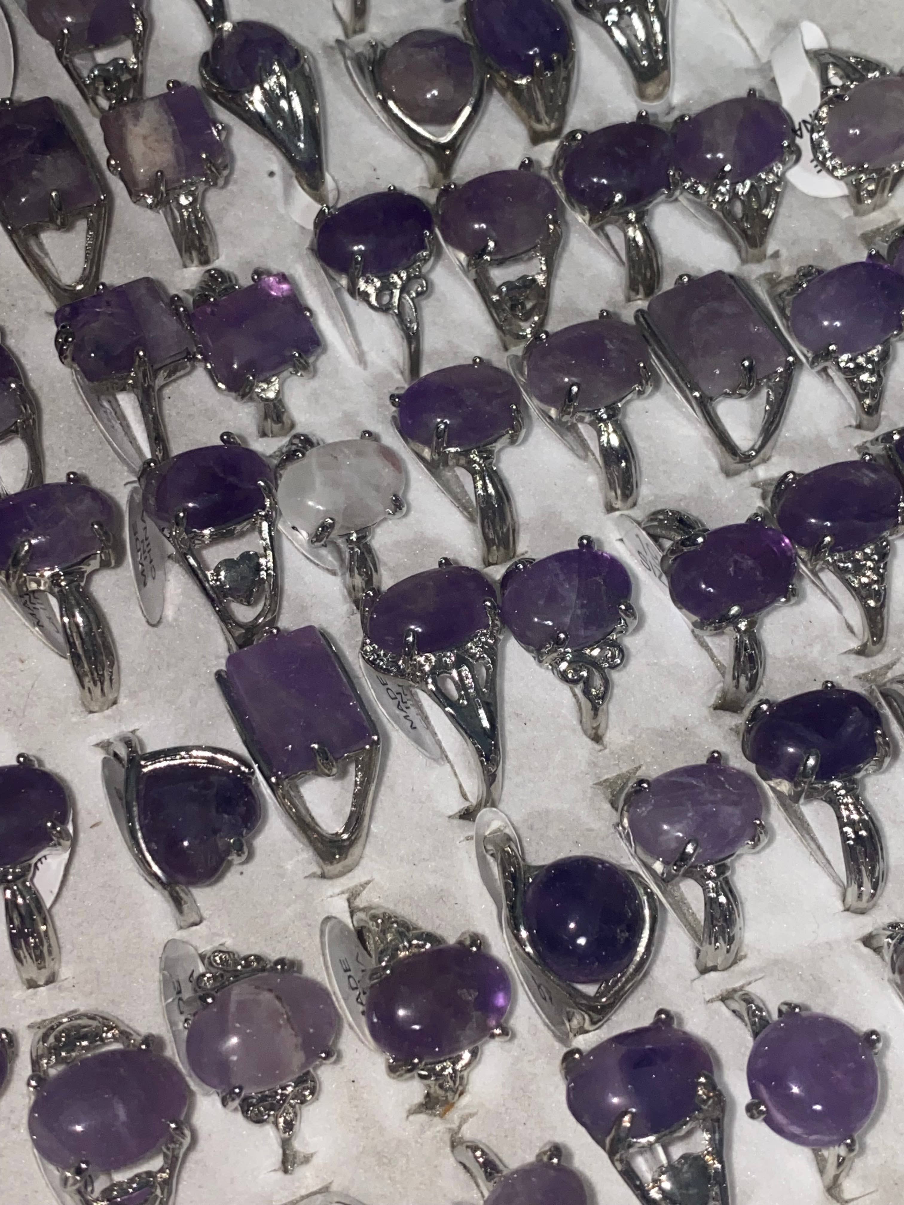 Moon River Designs – Anel de cocktail/declaração por atacado – Conjunto de Anéis de Cristal em Lote com Ajuste4