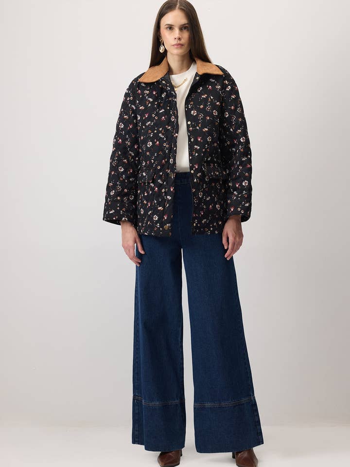 VESTE EN GABARDINE À MOTIF FLORAL pour la vente par Touché Privé