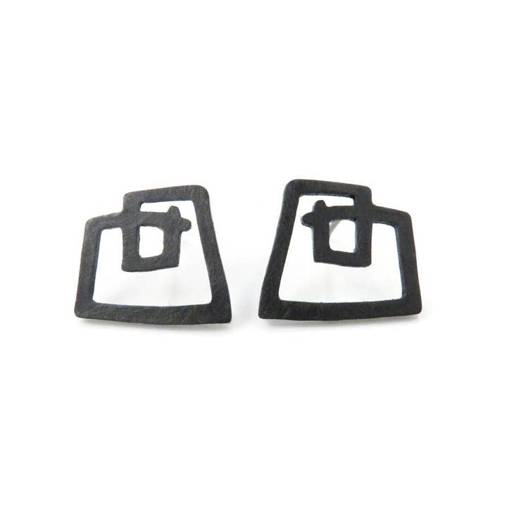 Kimya Joyas – Brincos de pino por atacado – Brincos de Prata Oxidada Esculturais2