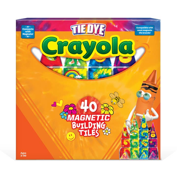 Conjunto de 40 peças para azulejos magnéticos Crayola Tie-Dye por atacado de CreateOn