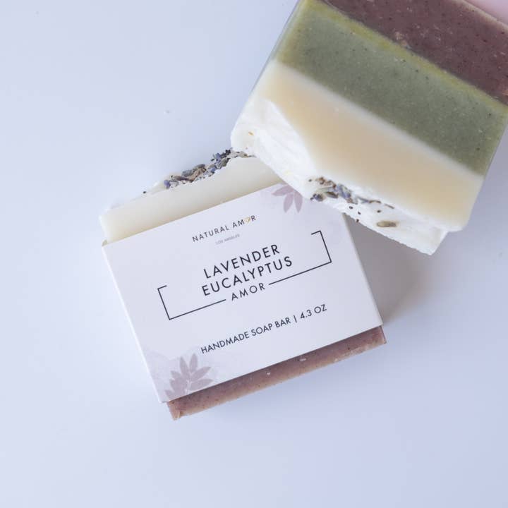Natural Amor LLC - Wholesale Bar Soap - Lavender Eucalyptus Handmade Soap Bar, enriched with Shea Butter3
