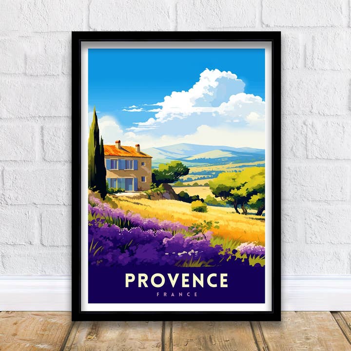 Provence France Travel Poster Provence for wholesale by InkNPrintz