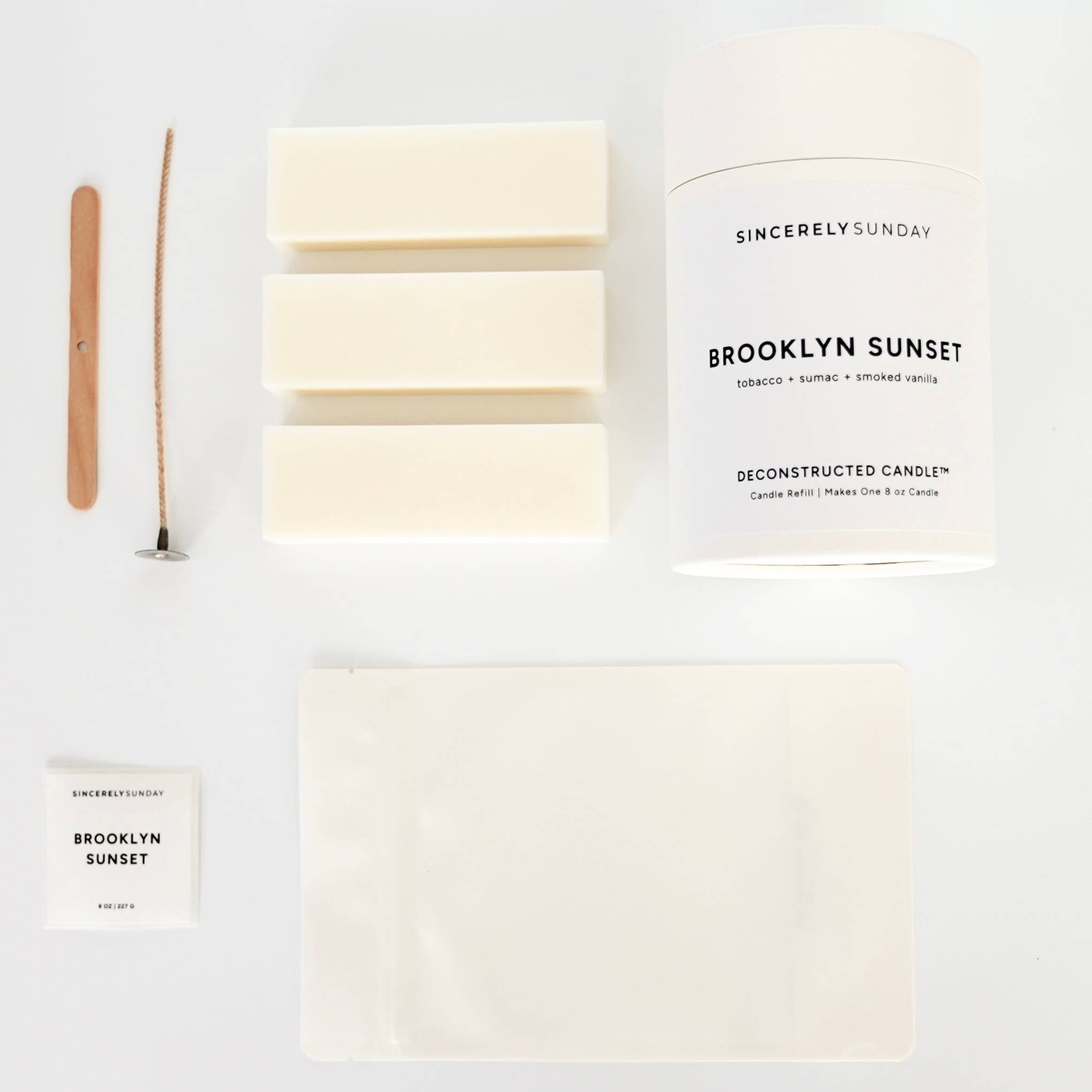 Sincerely Sunday - Wholesale Jar/Filled Candle - Brooklyn Sunset Deconstructed Candle Refill Kit 5