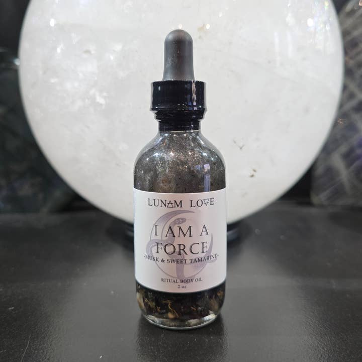 JE SUIS UNE FORCE Huile Corporelle Rituelle pour la vente par Lunam Love