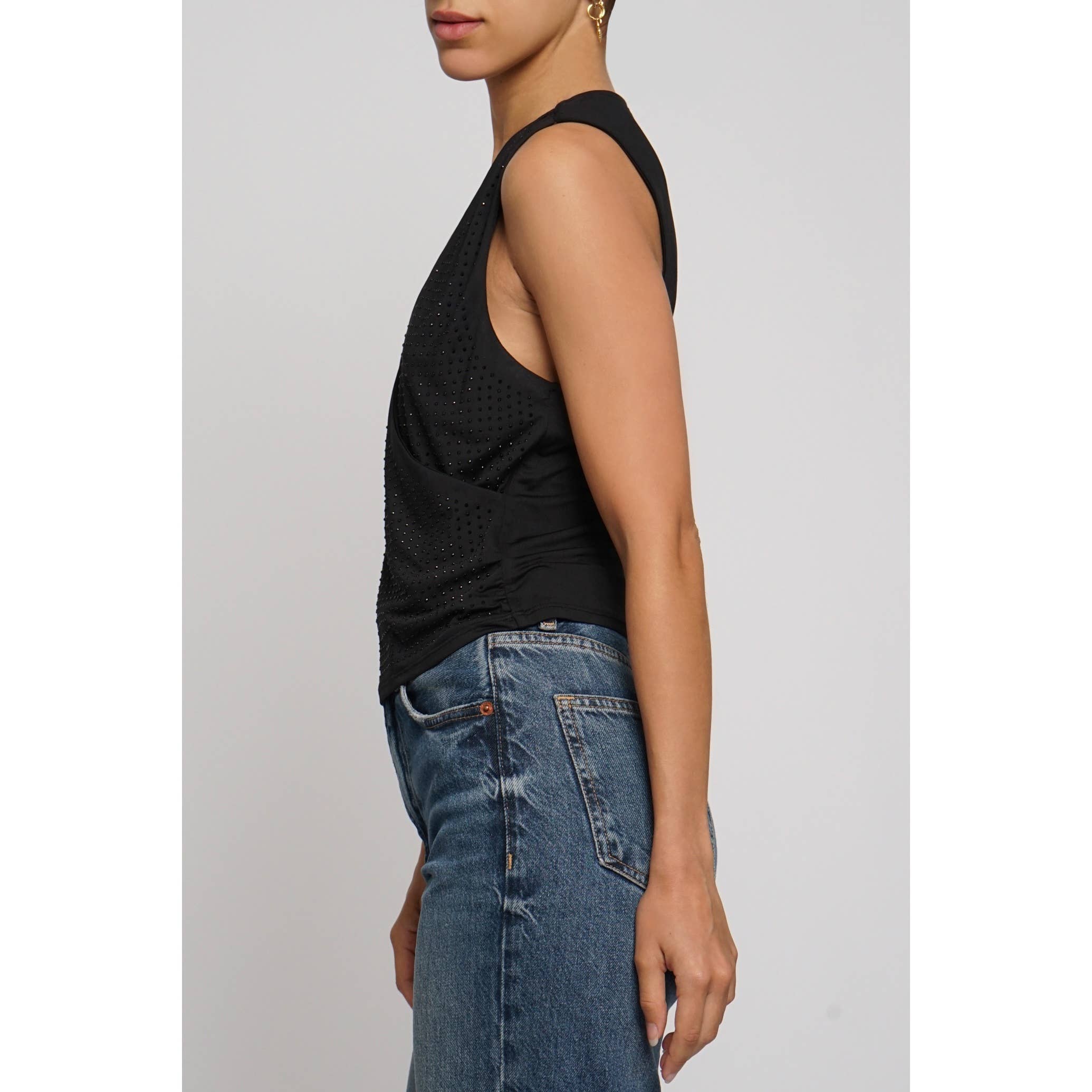 Sans Souci - Venta al por mayor Jersey corto de punto - Mujer - TOP DE PUNTO SIN MANGAS HOT FIX SURPLUS1