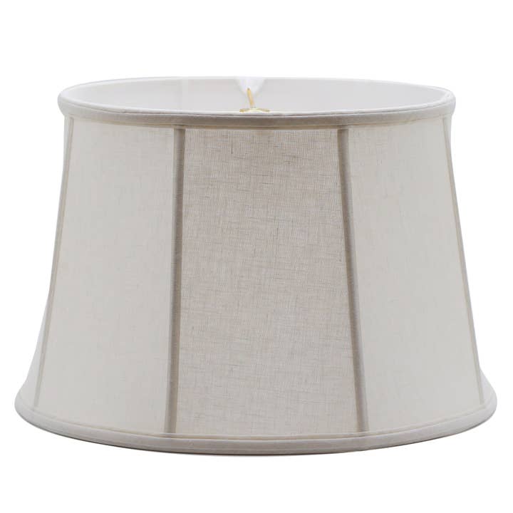 Cloth & Wire Softback Linen Empire Shade Washer Ivory 15"Top for wholesale by Continents Brands