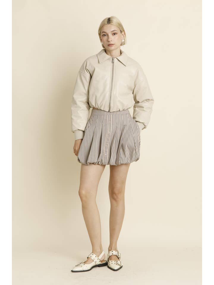 Aureum - Wholesale Bomber Jacket - Women's - AO1939 - PADDED CROPPED BOMBER JACKET7