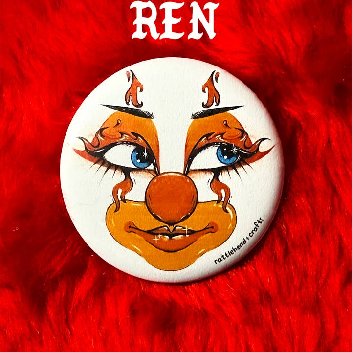 Rattlehead Crafts - Wholesale Lapel Pin/Button - Clown Face Buttons4