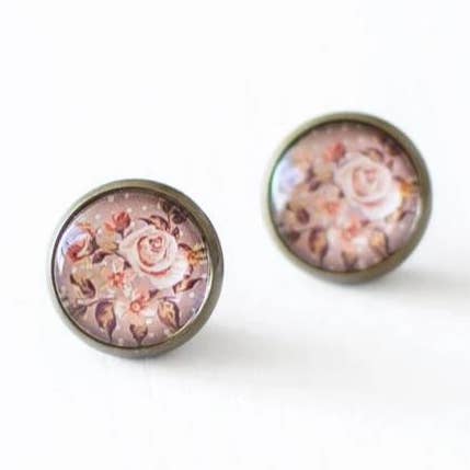 Peach Rose oorbellen voor wholesale door Juju Treasures