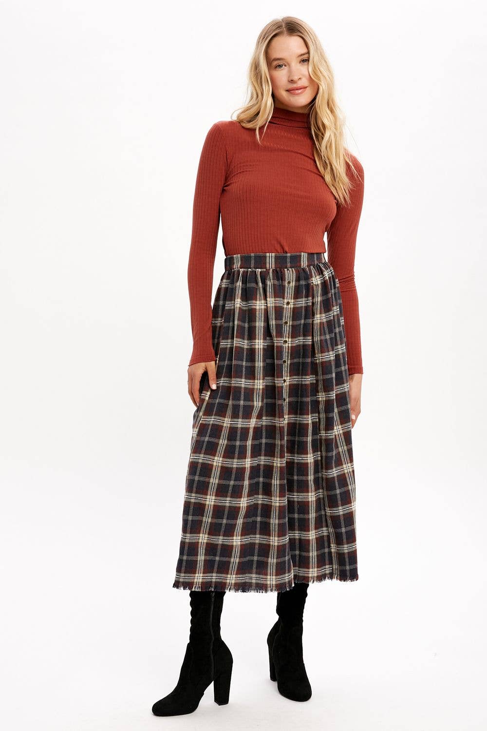 Mystree - Wholesale Skirt - Women's - 20492 Plaid Skirt0