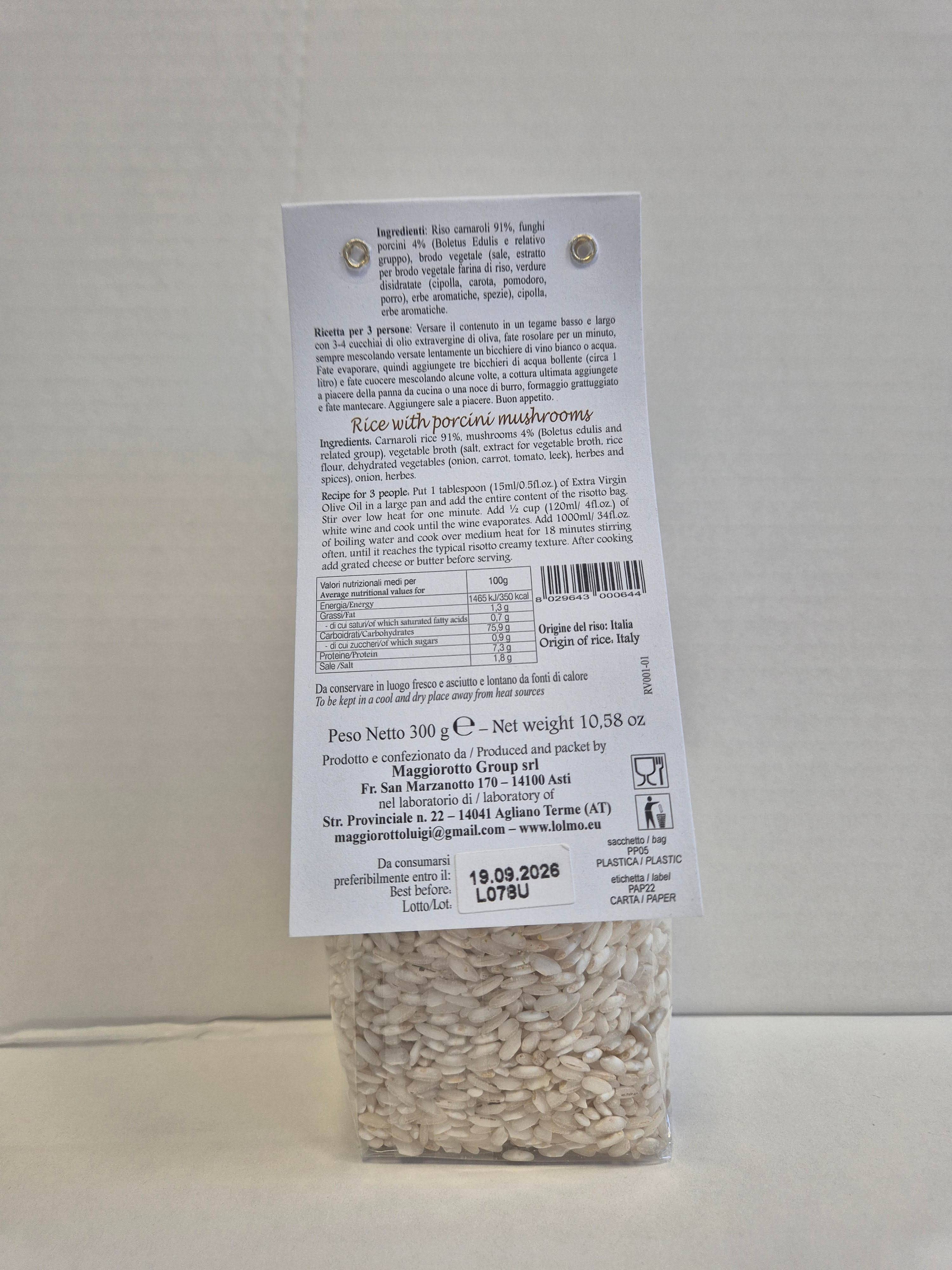 l'olmo – Engroshandel Ris – Risotto med porcinisvampe1