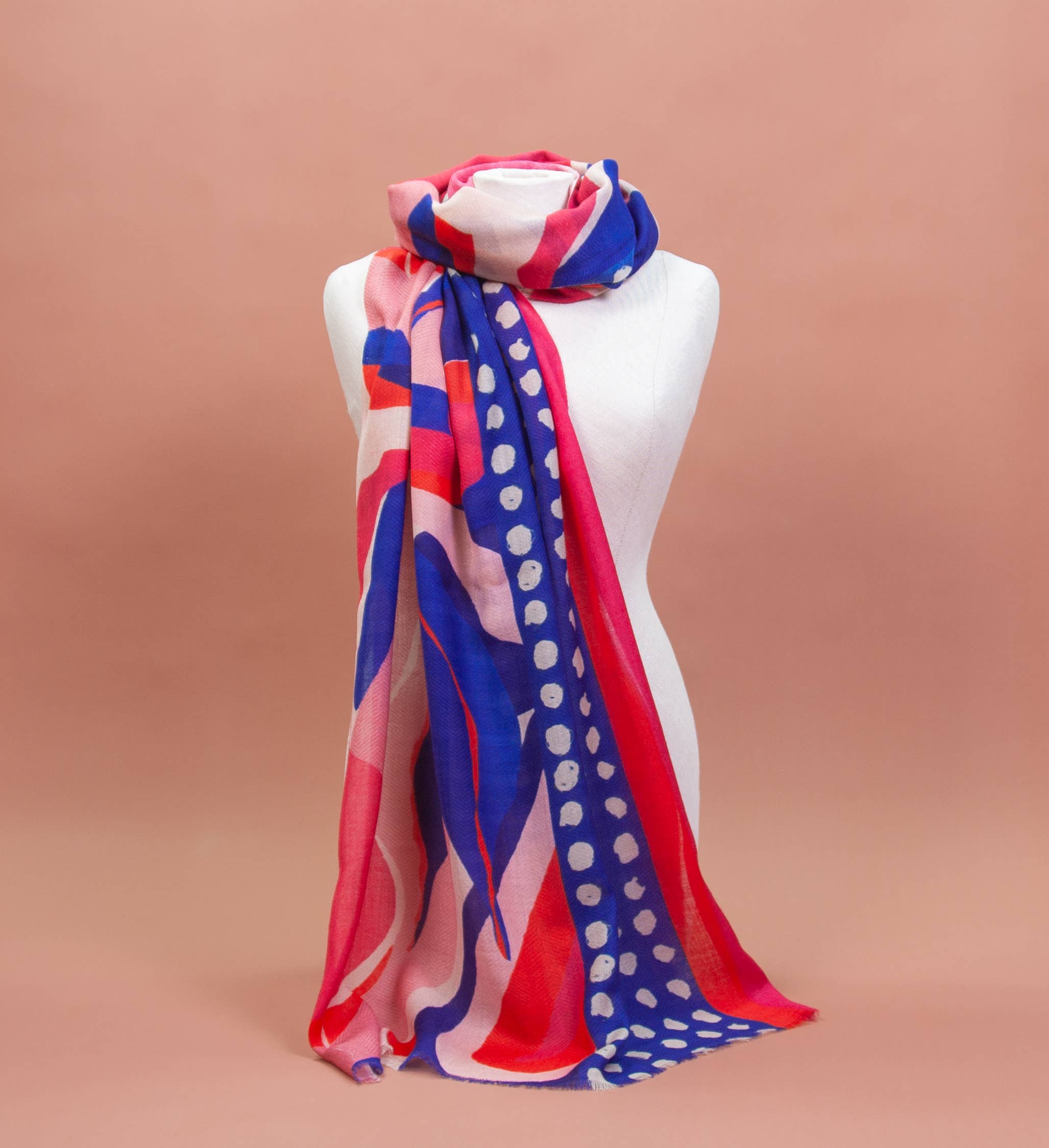 estelle - Venta al por mayor Bufanda - Mujer - Bufanda de lana fina con patrón abstracto1