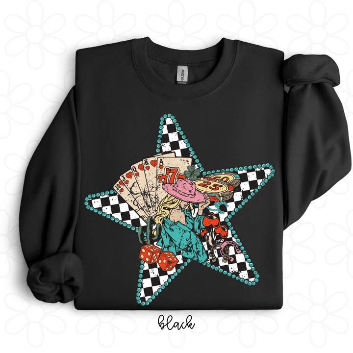 SENSO OCCIDENTALE FORTUNATO A QUADRI STELLA COWGIRL per la vendita all'ingrosso da parte di Psalms & Grace Design Co.