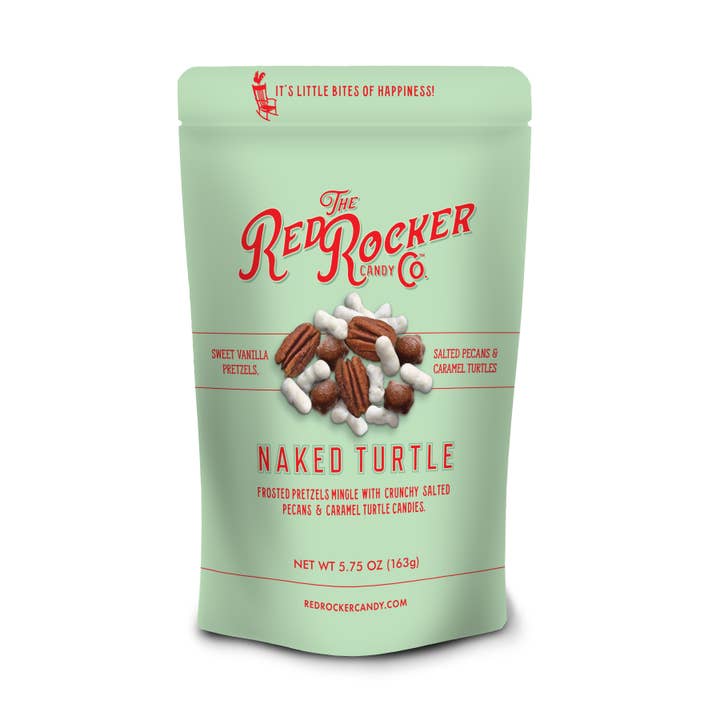 Red Rocker Candy Naked Turtle 5.75oz Resealable Pouch for wholesale by Red Rocker Candy