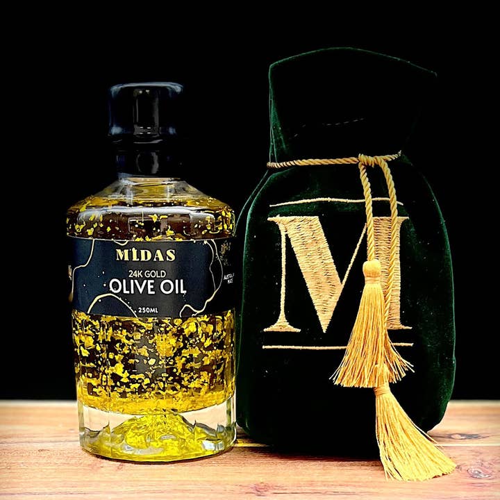 Midas Luxury Gifts - Wholesale Olive Oil - Midas 24K Gold Organic Olive Oil
