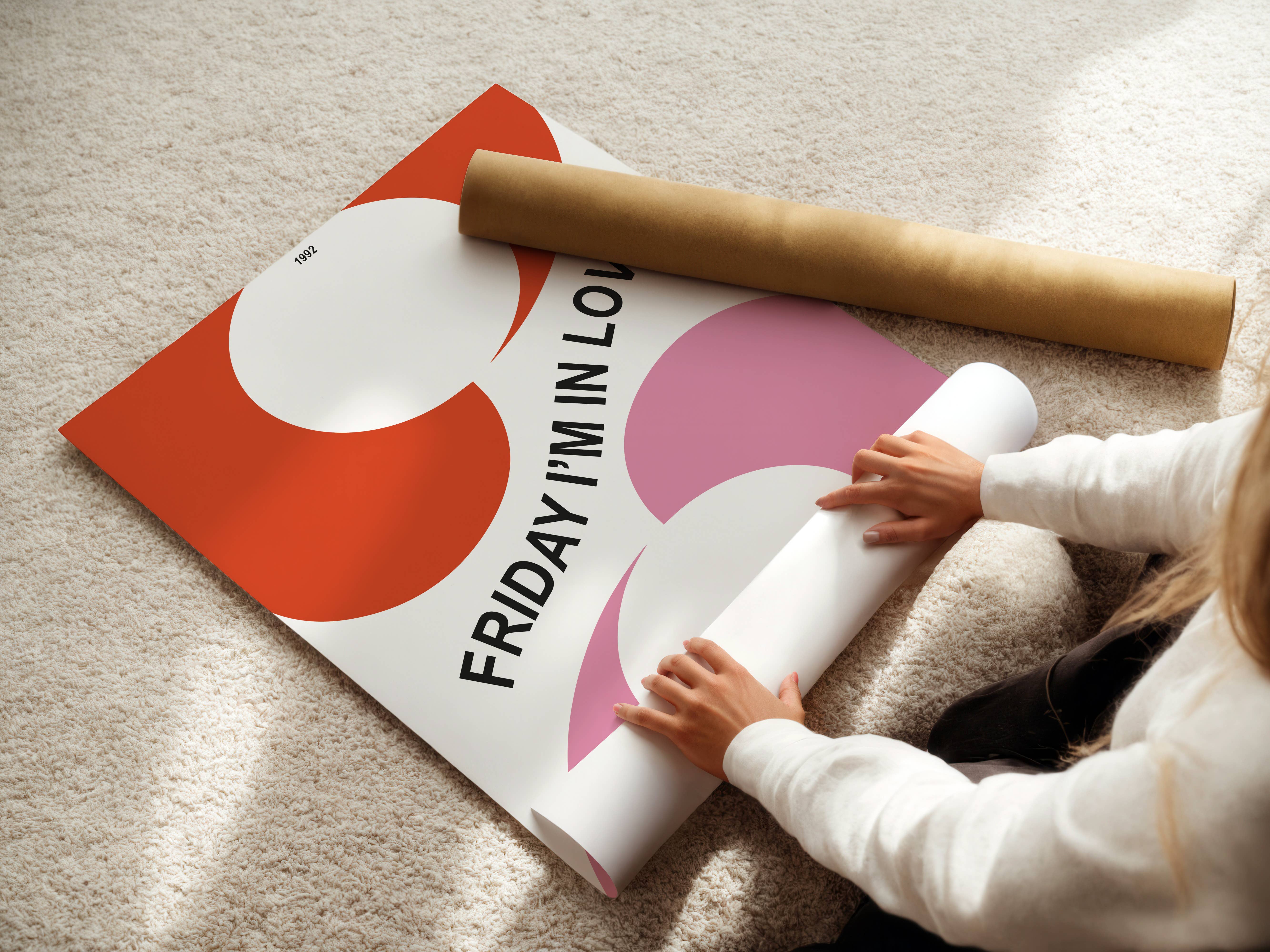 Fanclub - Wholesale Art Print - Friday I'm in Love Retro Music Quote Wall Art Print3