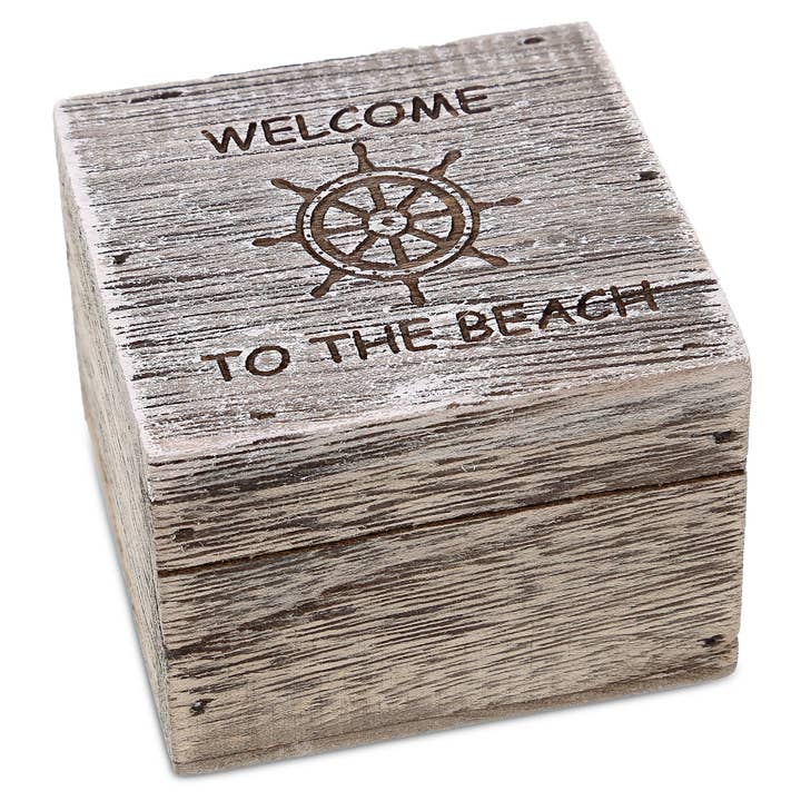 Náutico - Caixa de Jóias de Madeira Flutuante Pequena por atacado de Cota Global