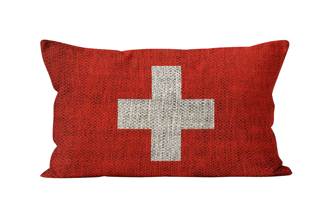 Coast and Valley - Wholesale Throw/Decorative Pillow - Swiss cross cushion1