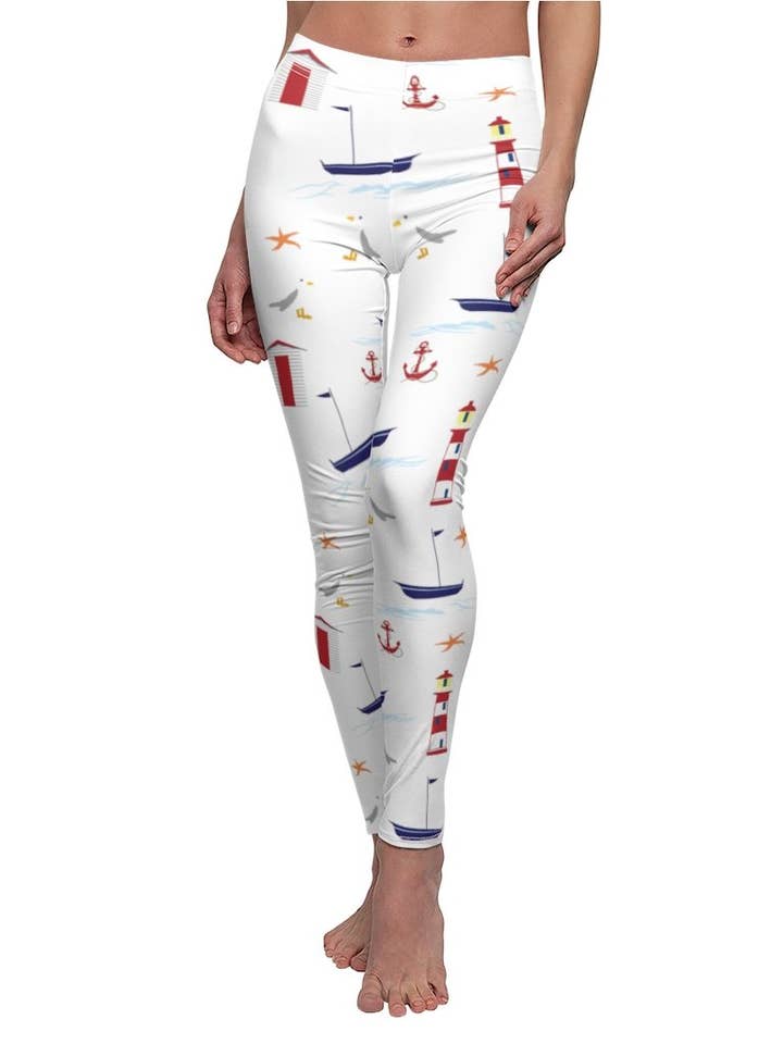 Legging met nautisch patroon voor wholesale door tshirt unlimited