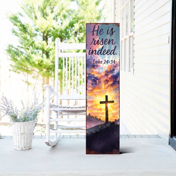 Elegantes Oster-Willkommensschild für die Veranda | Anmutige Frühlingsdeko in vertikaler Form für den Großhandel von TX USA Corporation