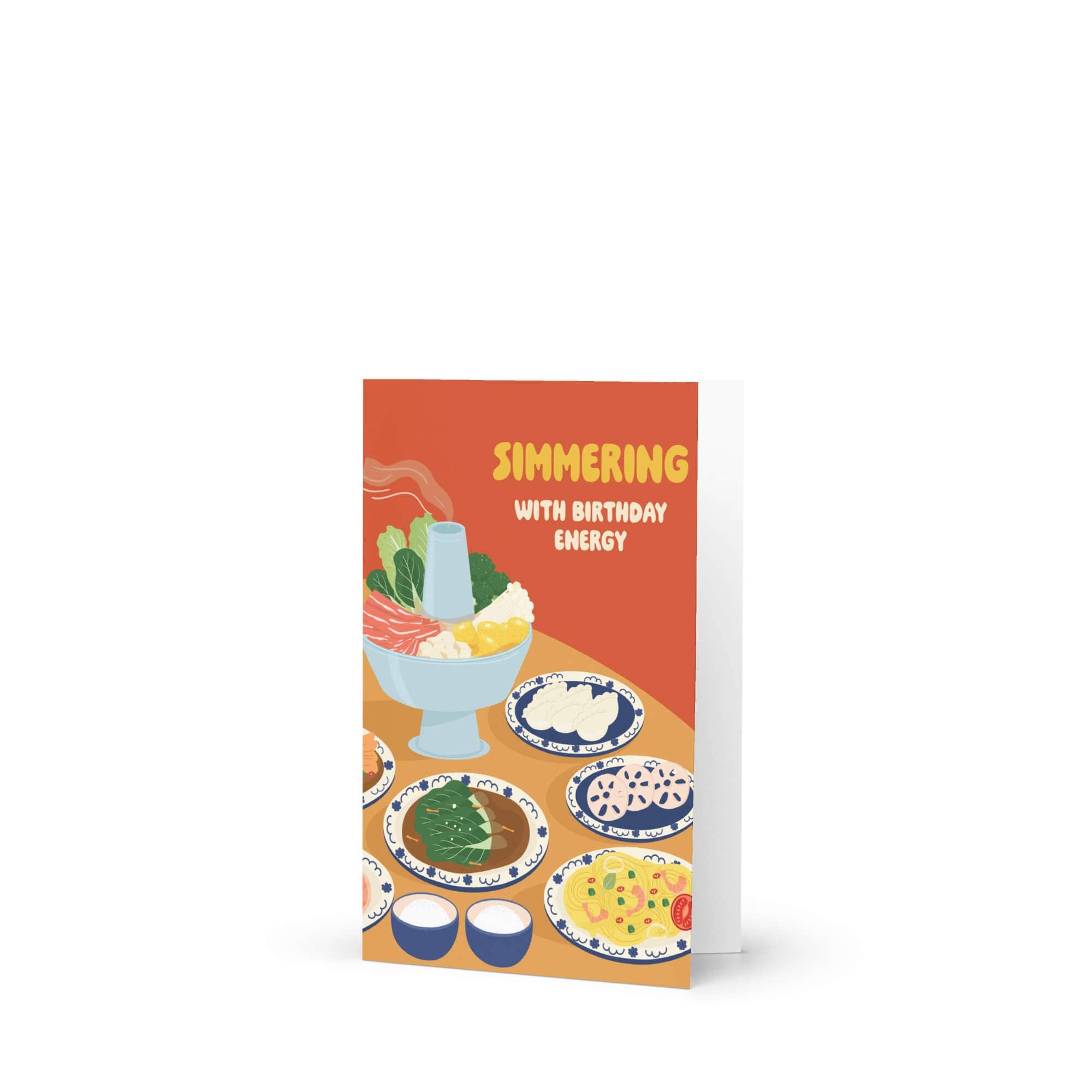 Cute Asian Cards - Wholesale Birthday Card - Hot Pot Simmering Cute Birthday Cards | Asian Soup Food Happy Greeting7