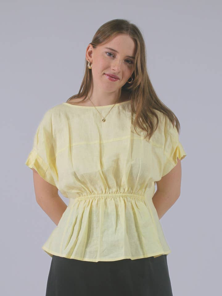 Swan 100% Linen Top for wholesale by All Bodies