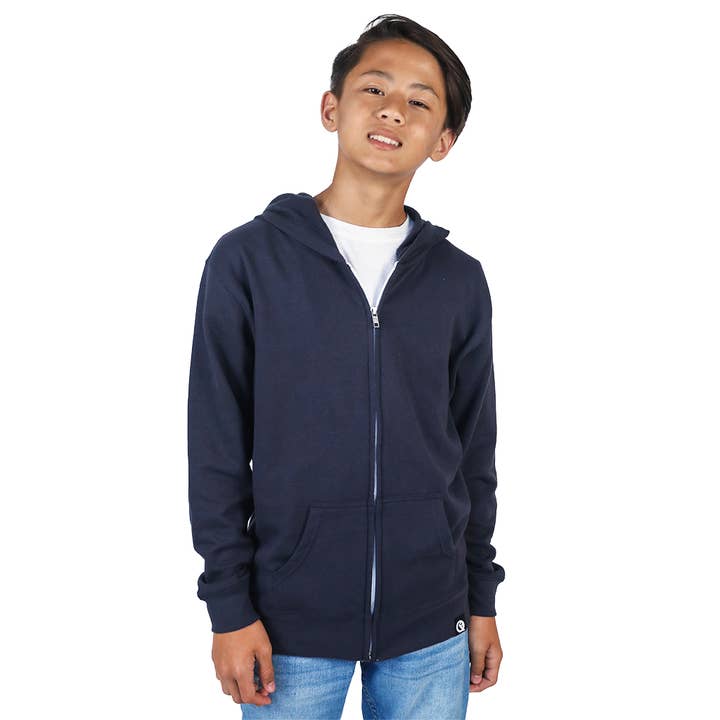 Midnight Navy Kids' Hero Hoodie Lite for wholesale by Quikflip Apparel