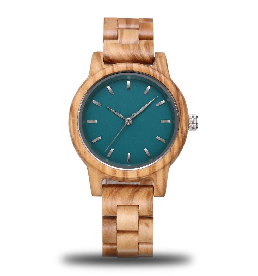 WoodWristCo - Wholesale Wrist watch – Women's - Fashion Premium Green Wooden Quartz Women's Watch2