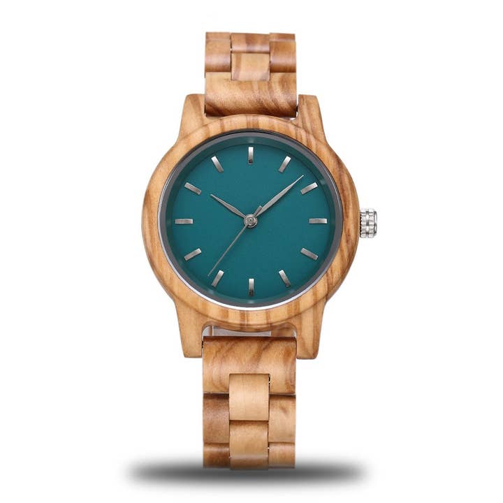 WoodWristCo - Wholesale Wrist watch – Women's - Fashion Premium Green Wooden Quartz Women's Watch2
