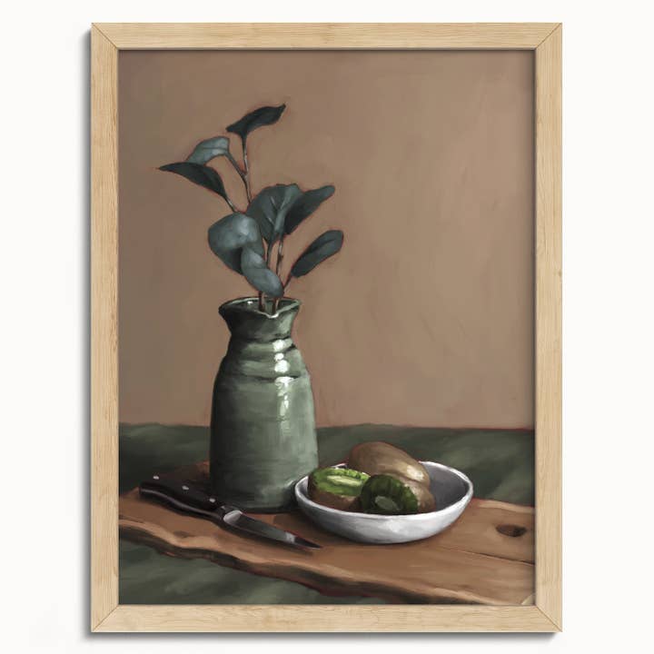 The Ugly Cat Studio - Wholesale Art Print - Eucalyptus and Kiwi Still Life Art Print16