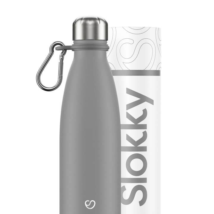 Mono Grey thermosfles & karabijnhaak - 500 ml voor wholesale door Slokky