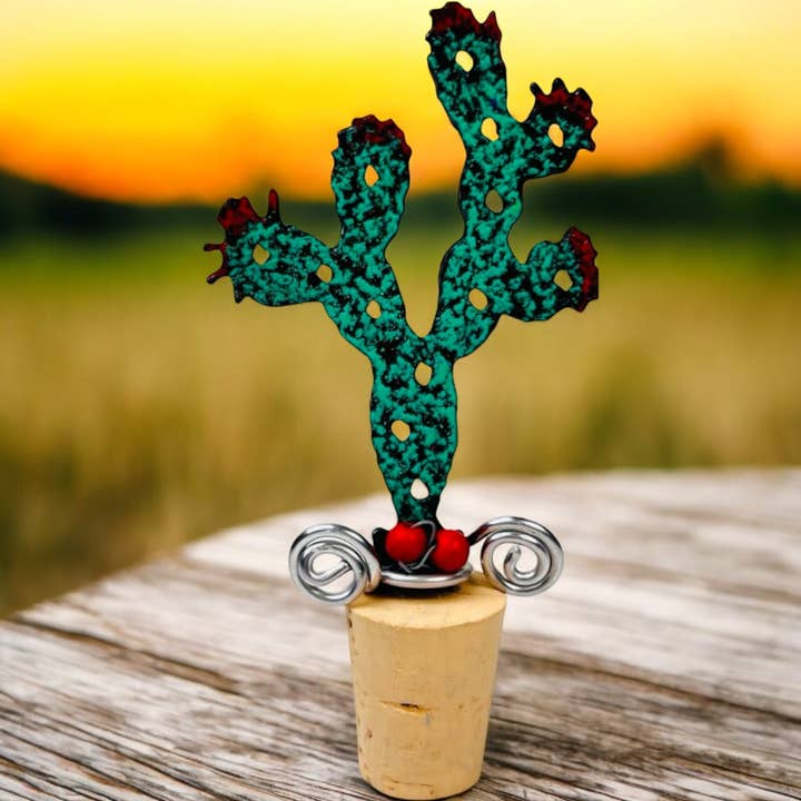 Cactus Prickly Pear, vinho, cortiça, barware, utensílios de cozinha dos EUA por atacado de Whimsies
