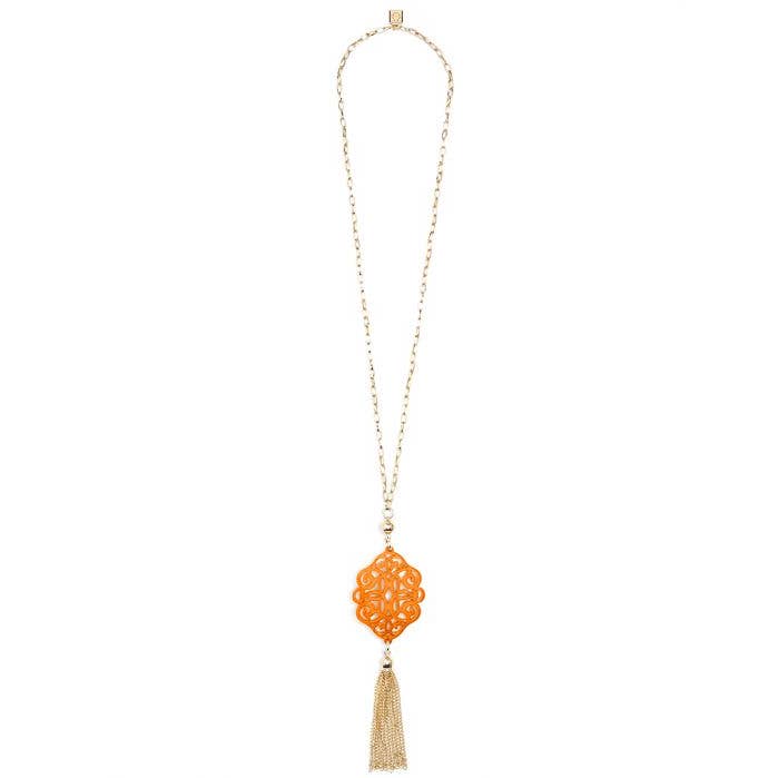 ZENZII Jewelry - Vendita all'ingrosso Collana con ciondolo/pendaglio - Regal - Collana con ciondolo in resina acrilica e nappa20