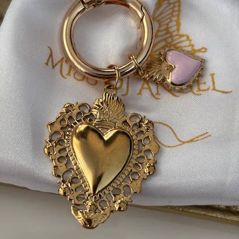 Miss DJ Angel - Wholesale Keychain - Women's - Ex-voto sacred heart charms, ex-voto bag charms, gift3