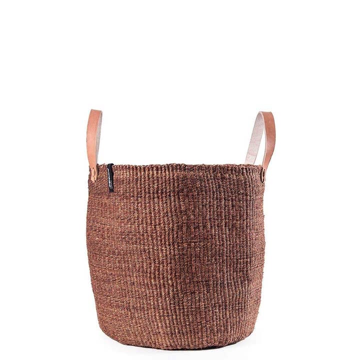 Kiondo market basket | Dark brown M for wholesale by Mifuko