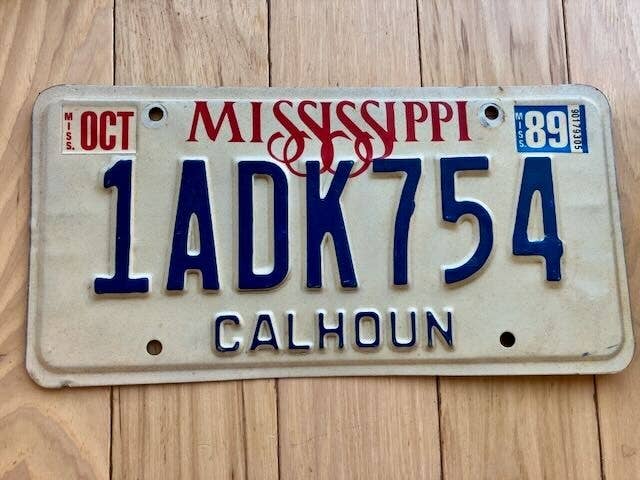 1989 Matrícula do Condado de Calhoun, Mississippi por atacado de RusticPlates