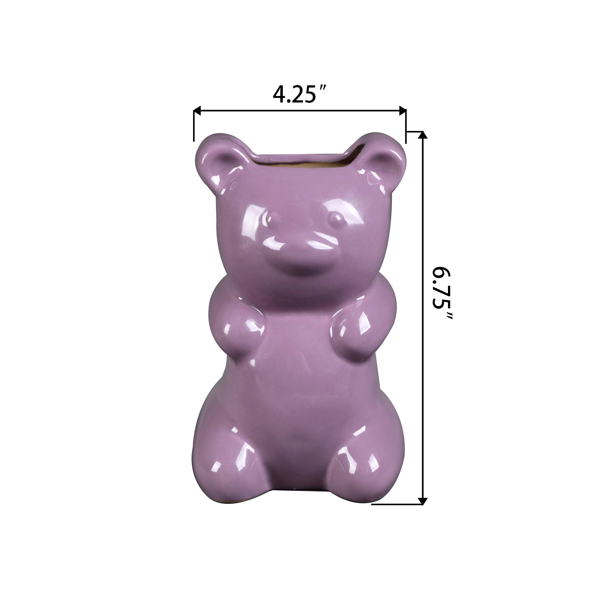 Flora Bunda Inc - Wholesale Vase - Lilac Ceramic Gummy Bear Vase1