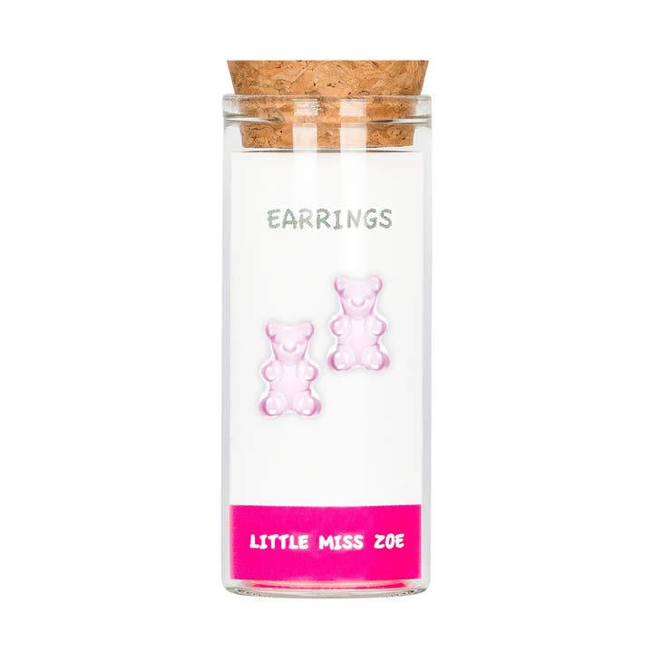 Zilveren Yummy Bear Kinderoorbellen in Verschillende Kleuren voor wholesale door Little Miss Zoe