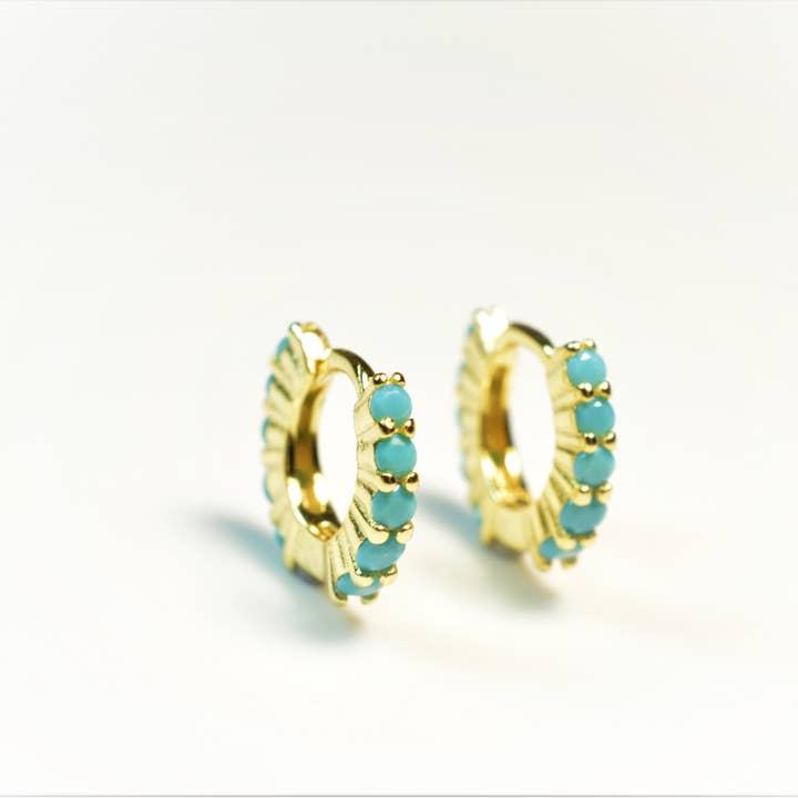 Diat – wholesale Hoop earrings – turquoise hoop earrings - cartilage hoops