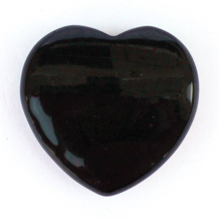30mm Black Obsidian Gemstone Hearts for wholesale by California Seashell Company